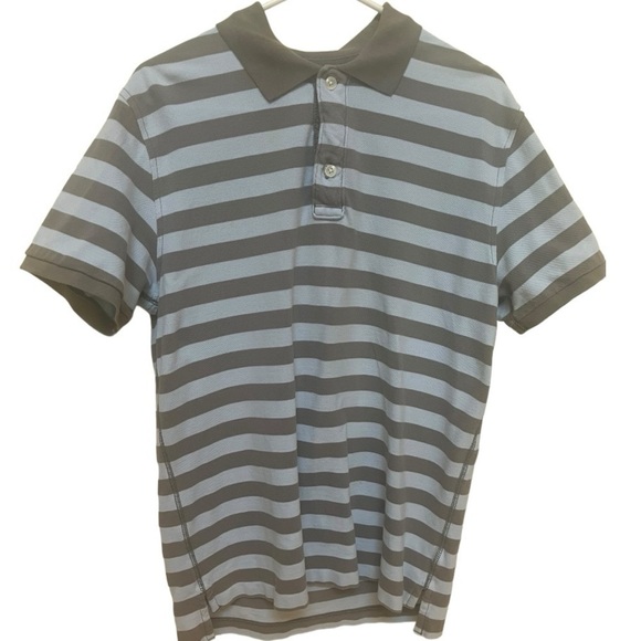 GAP Other - Gap Polo Shirt in Gray and Blue Stripes Size Medium